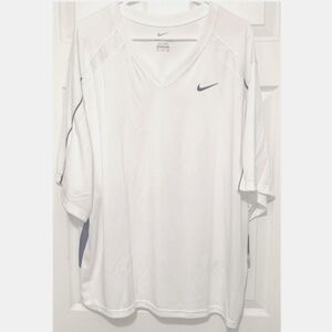 Nike 707063-107 Lacrosse Dri Fit V Neck Shirt - White- Size XXL NWT